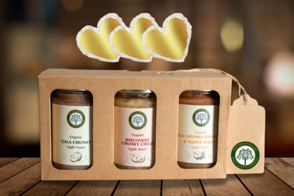 100% organic apple sauce gift box set