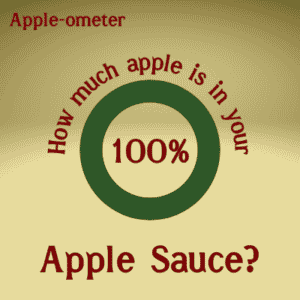 Percentage of apples in this applesauce