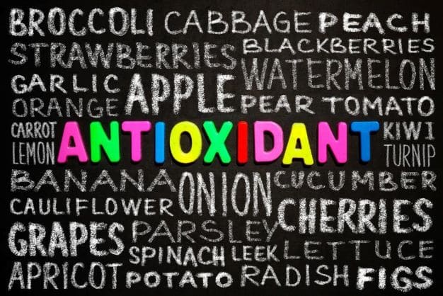 chalk board with fruit and vegetables names writen on with antioxidant in multiple colours unsweetened apple sauce uk