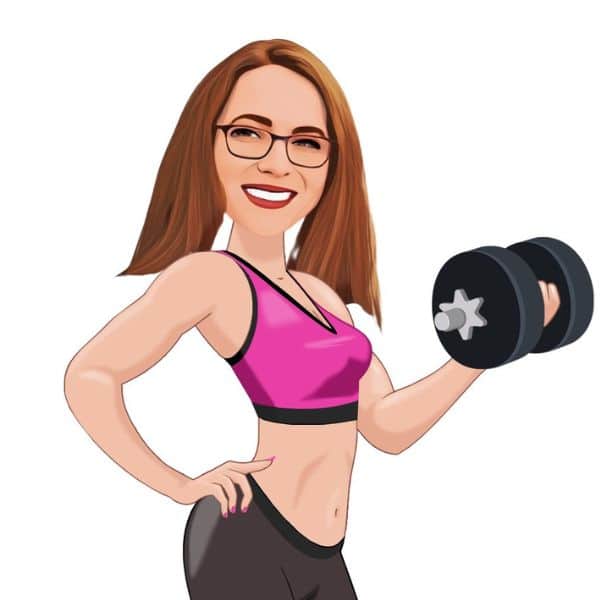 Cartoon picture of an attractive woman lifting a bar bell in her left hand The link between regular exercise and gut health