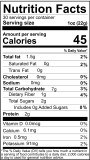Chunky monkey cookies nutrion facts 45 calories per cookie